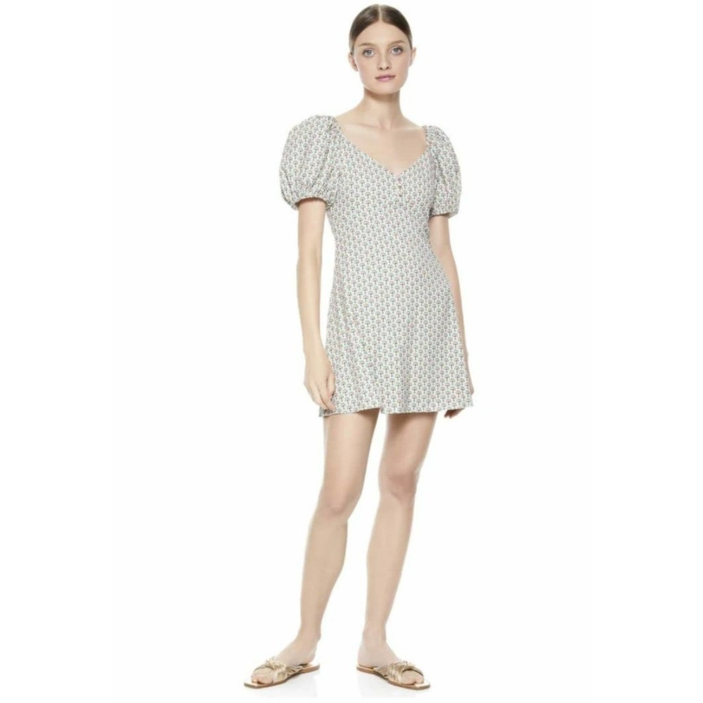 Alice and Olivia Dana Puff Sleeve Dress